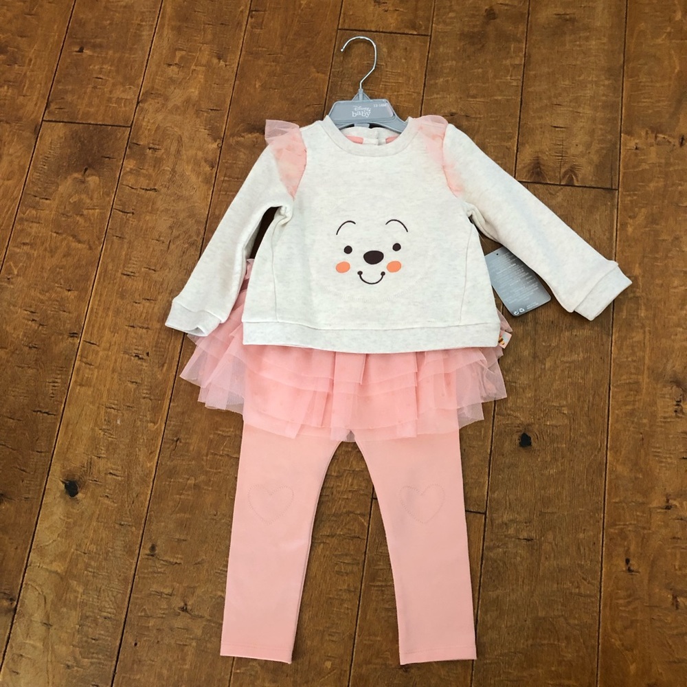 Disney Winnie the Pooh outfit with tutu. Brand new with tags. Size 12-18 months